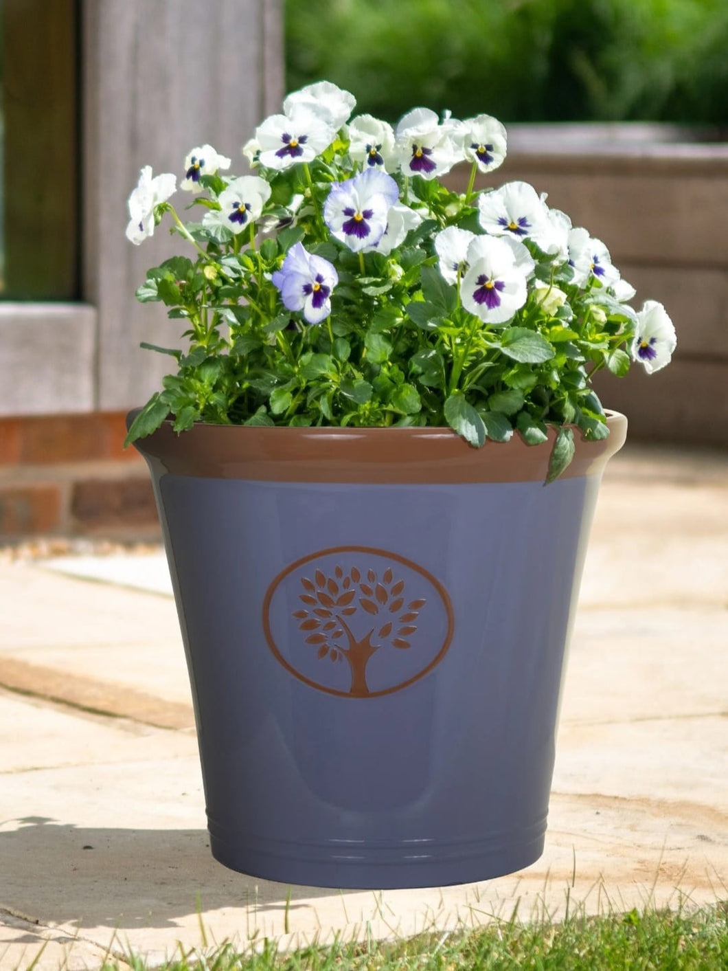 Purple creekwood plastic planter