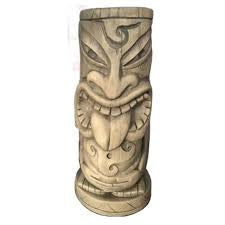 Large stone effect tiki totem planter